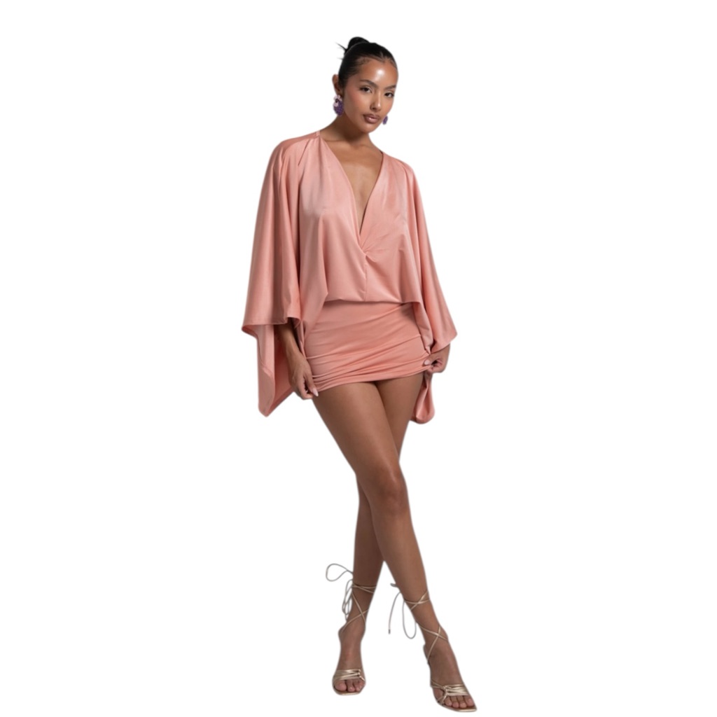 New!!! Brea Daeshon Isla Mini Dress Dusty Rose Sz Small